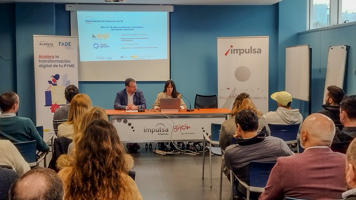 Gijón Impulsa (@gijonimpulsa) on Twitter photo 🚀 La #InteligenciaArtificial protagonizó el encuentro tecnológico de <a href="/FADEAsturias/">FADE - Empresas de Asturias</a> en el Edificio Asturias. Deeplaw, <a href="/UPintelligence/">UPintelligence</a> y NGI <a href="/MovilGmao/">MovilGmao</a> explicaron cómo la #IA ha optimizado procesos como atención al cliente, automatización o análisis de datos en sus empresas. 🚀 La #InteligenciaArtificial protagonizó el encuentro tecnológico de <a href="/FADEAsturias/">FADE - Empresas de Asturias</a> en el Edificio Asturias. Deeplaw, <a href="/UPintelligence/">UPintelligence</a> y NGI <a href="/MovilGmao/">MovilGmao</a> explicaron cómo la #IA ha optimizado procesos como atención al cliente, automatización o análisis de datos en sus empresas.