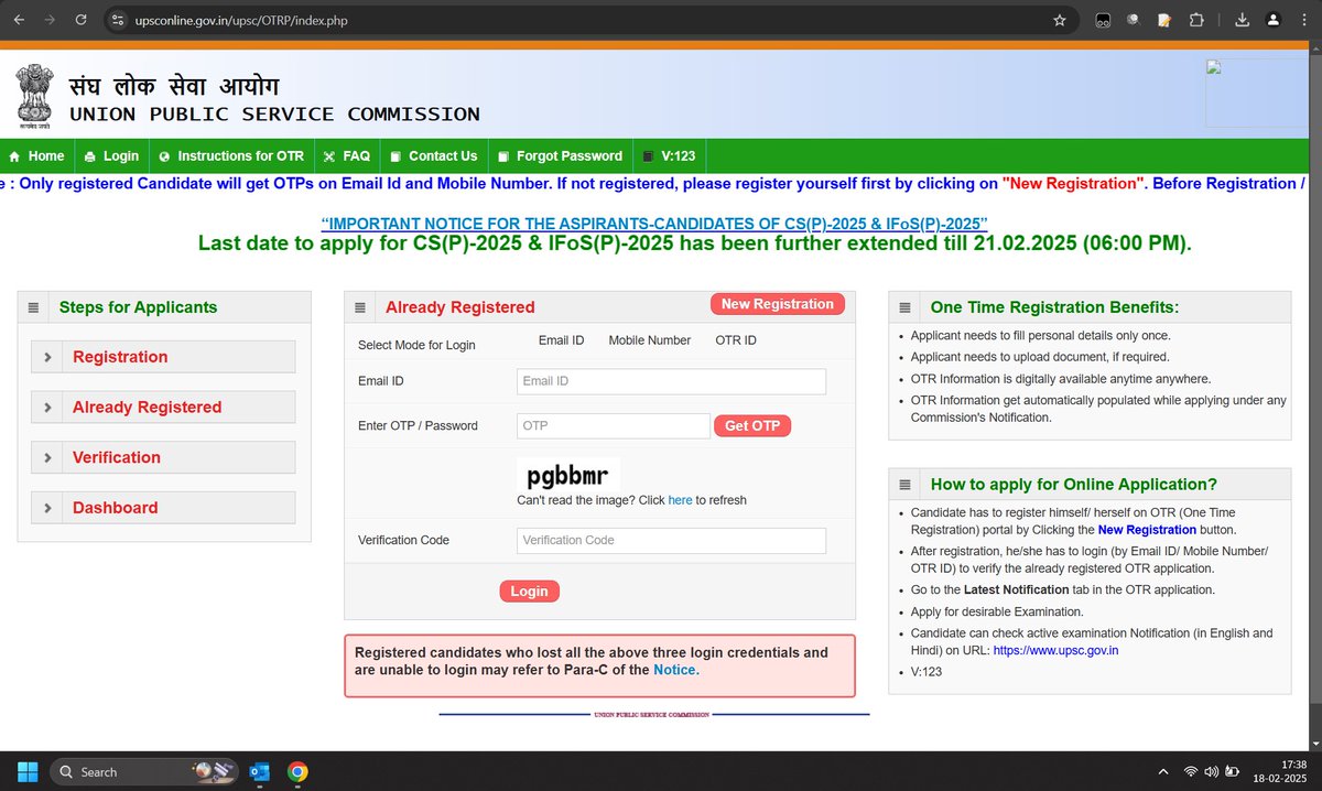 YSRDelhi's tweet photo. @The_Global_X Good News.

Last date to apply for CS (P) 2025 &amp; IFoS (P) has been further extended till Friday, February 21, 2025 06:00 PM.

https://t.co/xiMyoFGbK7 https://t.co/hhKWQpX53P