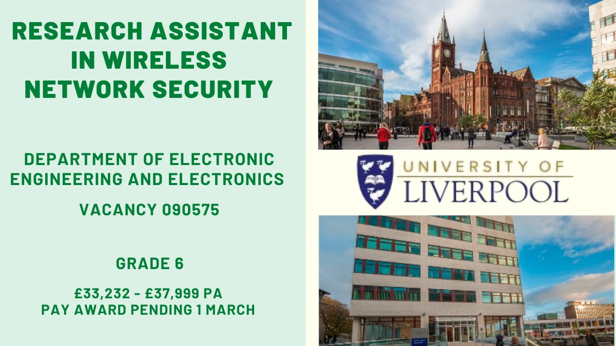 Liverpool University Jobs (@livunijobs) on Twitter photo ⏱️Ending soon...
The Department of #Electrical #Engineering and Electronics invites applications for the post of #Research Assistant in the Advanced Networks Research Group (ANRG).
Apply➡️ tinyurl.com/2p8rhsc8
<a href="/livunieng/">School of Engineering LivUni</a> <a href="/LivUniEEE/">Liverpool Uni EEE</a> <a href="/LivUniResearch/">Research at University of Liverpool</a> ⏱️Ending soon...
The Department of #Electrical #Engineering and Electronics invites applications for the post of #Research Assistant in the Advanced Networks Research Group (ANRG).
Apply➡️ tinyurl.com/2p8rhsc8
<a href="/livunieng/">School of Engineering LivUni</a> <a href="/LivUniEEE/">Liverpool Uni EEE</a> <a href="/LivUniResearch/">Research at University of Liverpool</a>
