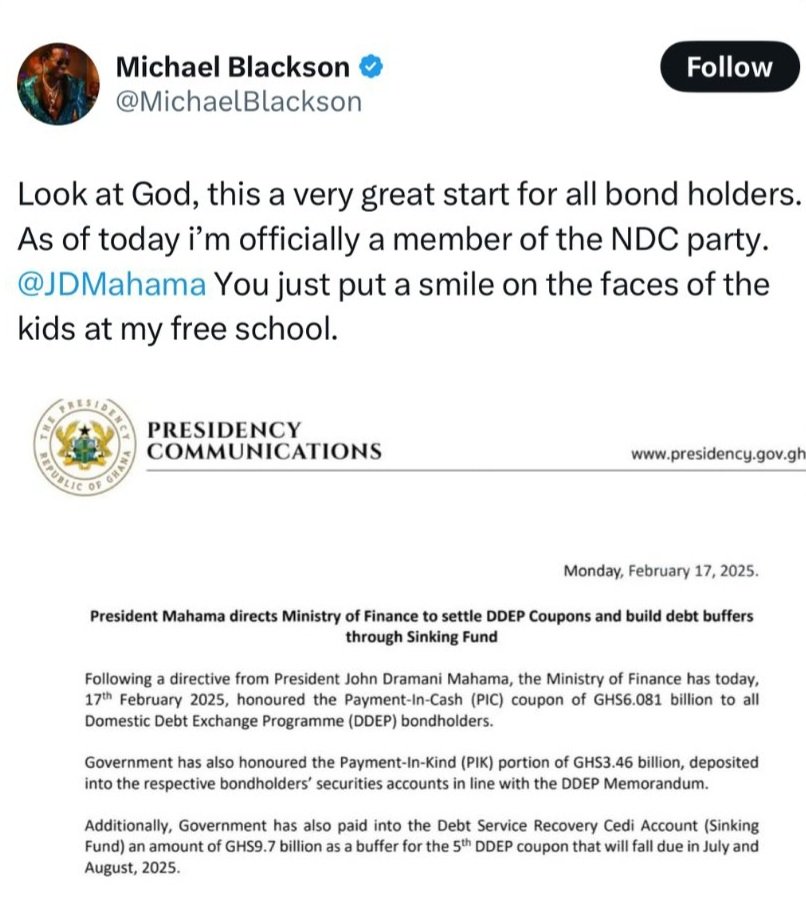 President Mahama, you've done what the people Ghana required of you. GOD Bless you!🙏 ❤️ 🙌..
