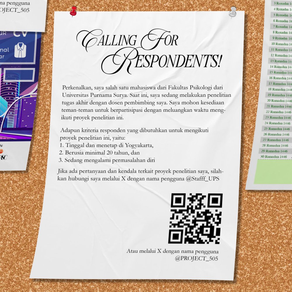 PROJECT_505's tweet image. ⠀
[PENGUMUMAN]

Kami dengan hormat mengundang Anda, seorang individu yang 𝘵𝘦𝘯𝘨𝘢𝘩 𝘮𝘦𝘯𝘨𝘢𝘭𝘢𝘮𝘪 𝘱𝘦𝘳𝘮𝘢𝘴𝘢𝘭𝘢𝘩𝘢𝘯 𝘥𝘪𝘳𝘪, untuk bergabung sebagai partisipan dalam 𝙥͟𝙚͟𝙣͟𝙚͟𝙡͟𝙞͟𝙩͟𝙞͟𝙖͟𝙣 yang kami selenggarakan.
⠀