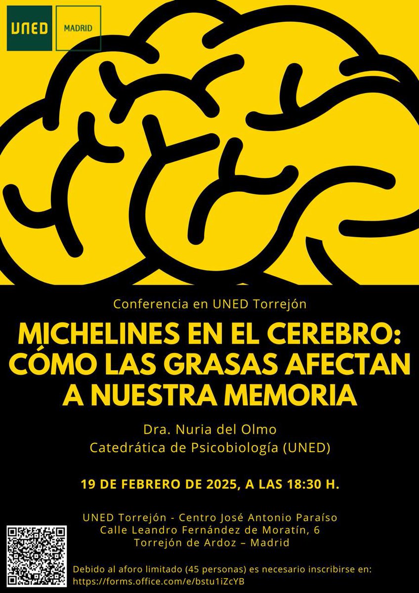 Psibiamem (@psibiamem) on Twitter photo 🗣📢 ¿Quieres saber si lo que comes afecta a tu cerebro? No te pierdas la impresionante charla de la Catedrática Nuria del Olmo <a href="/nuria3355/">Nuria del Olmo</a> en la que nos contará su investigación acerca de cómo las grasas impactan en nuestra memoria 🧠. <a href="/UNED/">UNED</a> <a href="/UNED_Psicologia/">Facultad de Psicología de la UNED</a> <a href="/UNEDPsicobio/">UNED Psicobiología</a> 🗣📢 ¿Quieres saber si lo que comes afecta a tu cerebro? No te pierdas la impresionante charla de la Catedrática Nuria del Olmo <a href="/nuria3355/">Nuria del Olmo</a> en la que nos contará su investigación acerca de cómo las grasas impactan en nuestra memoria 🧠. <a href="/UNED/">UNED</a> <a href="/UNED_Psicologia/">Facultad de Psicología de la UNED</a> <a href="/UNEDPsicobio/">UNED Psicobiología</a>