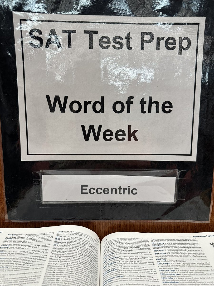 A new week means that it’s time for a new SAT Word of the Week: eccentric. What does it mean? Can you use it in a sentence?