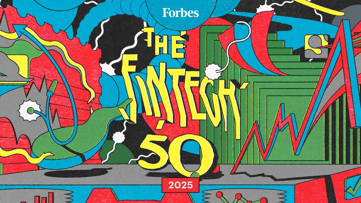 Forbes's tweet photo. Our tenth annual #Fintech50 list highlights businesses that continue to grow rapidly and adapt even as industry valuations and investment in private fintechs remain depressed. 

https://t.co/FaSzJnYysq https://t.co/yIO4SyGzDr