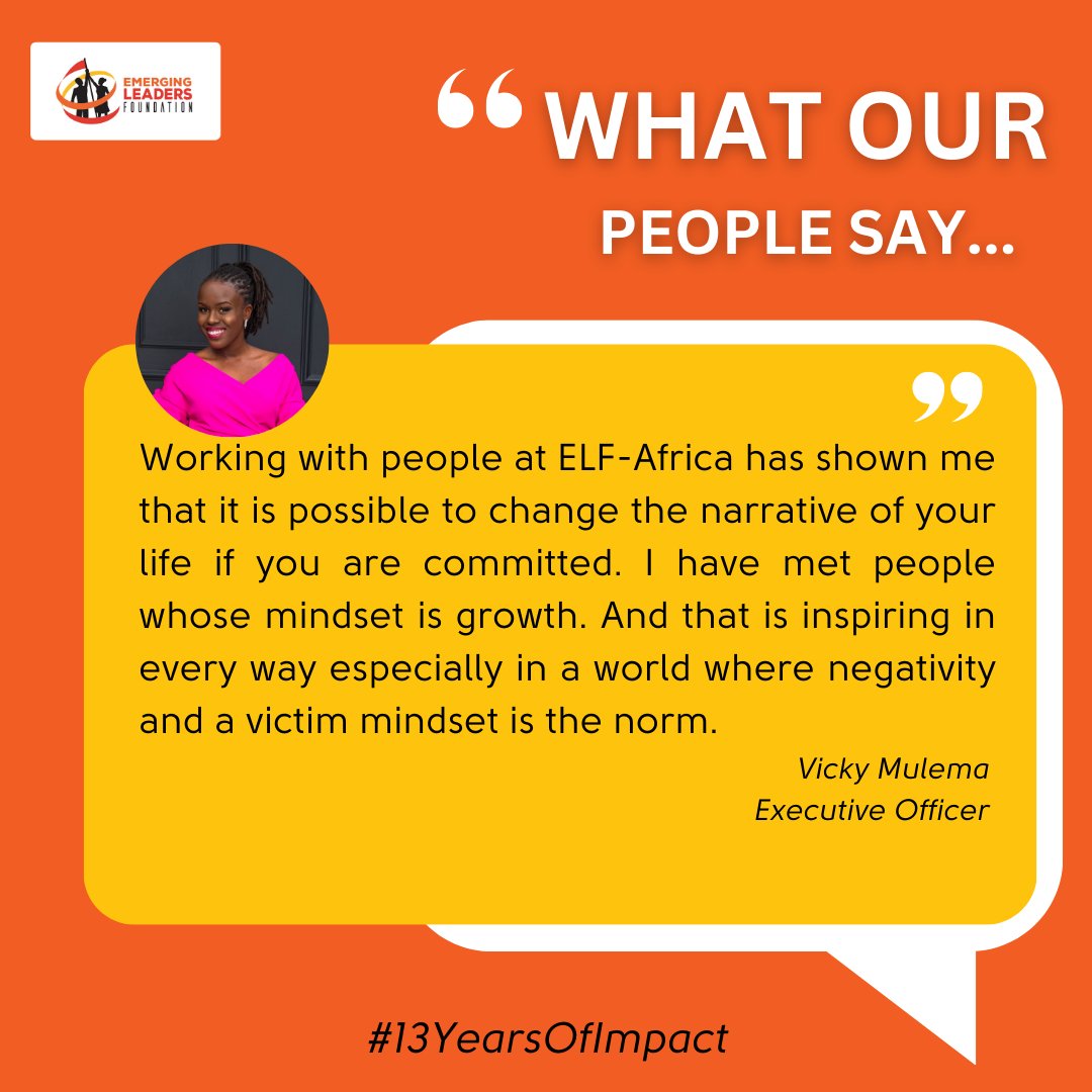 elfafrica1's tweet photo. π 13 Years of Impact! π
This week, we celebrate 13 years of Emerging Leaders Foundation-Africa (ELF-Africa)β13 years of nurturing values-based, ethical leaders who are driving change across Africa. #13YearsOfImpact #ELFImpact
π¬ Stay tuned as we share powerful reflections and insights from the incredible team behind this journey.