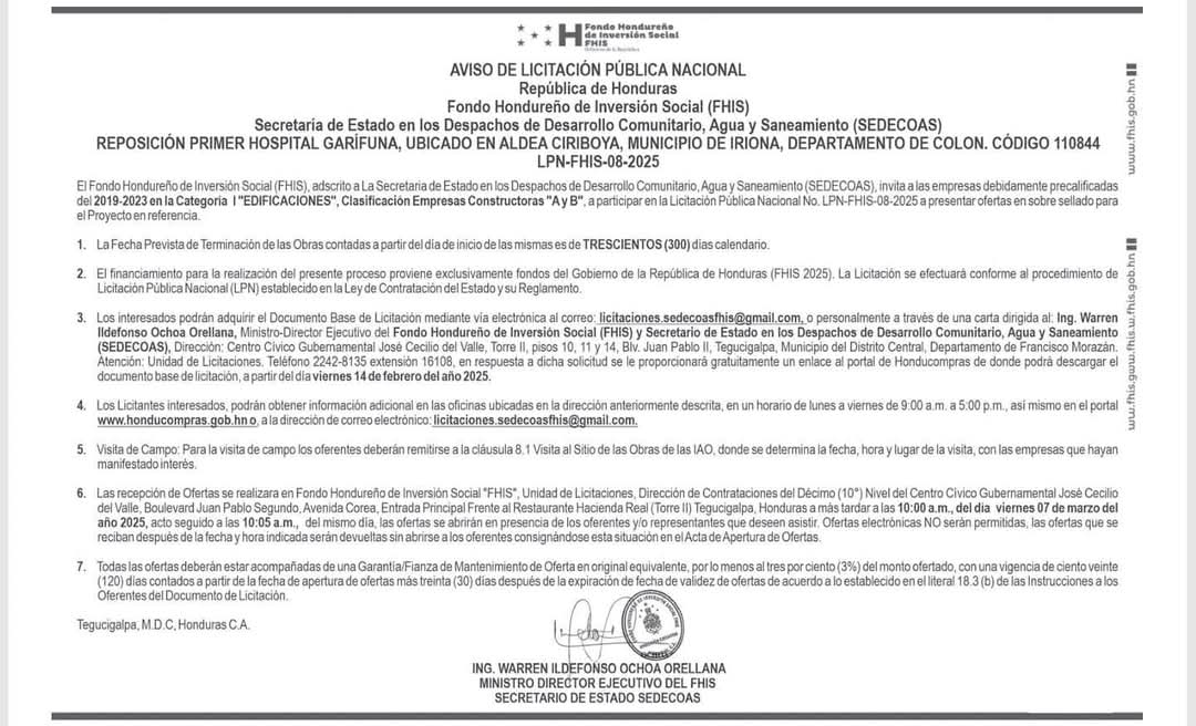 PPoderPopularHN's tweet photo. 📌 El gobierno de la presidenta @XiomaraCastroZ a través del @FHIS_HN anunció la licitación para la mejora y construcción del Primer Hospital Garífuna en #Ciriboya, #Iriona, #Colón.
"Con este proyecto, beneficiamos a más de 25,000 habitantes, garantizando acceso a servicios médicos esenciales", informó el ministro del FHIS, @warren_ochoa
Los trabajos incluyen:
✅ Reparación y construcción de infraestructura hospitalaria.
✅ Nuevos sistemas eléctricos e hidrosanitarios con planta de tratamiento
✅ Áreas especializadas: pediatría, ginecología, cirugía, oftalmología y emergencias.