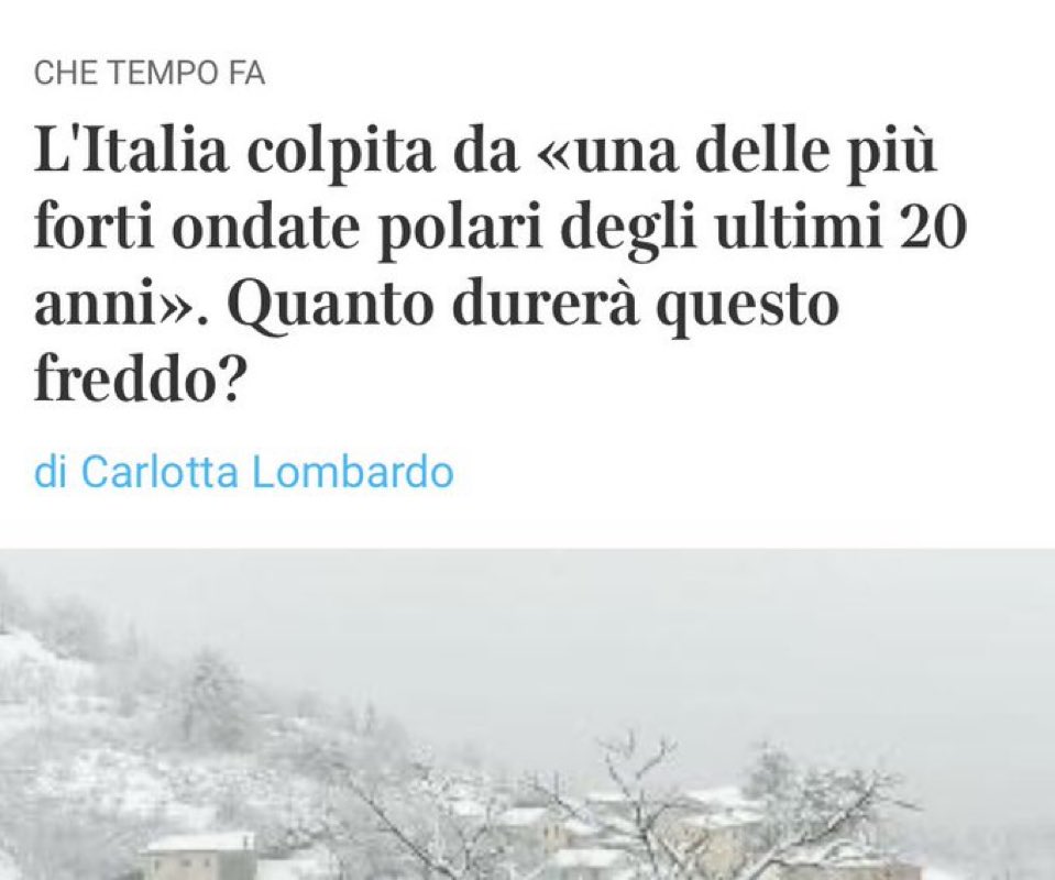 muenzenberg's tweet image. Insediatosi lo scozzese e le sue famiglie in guerra con #Londra e l’Europa da essa occupata e dominata, il #gelo ovunque nel mondo ha provveduto a liquidare anche la #cagata trotzkista del “riscaldamento globale”.
