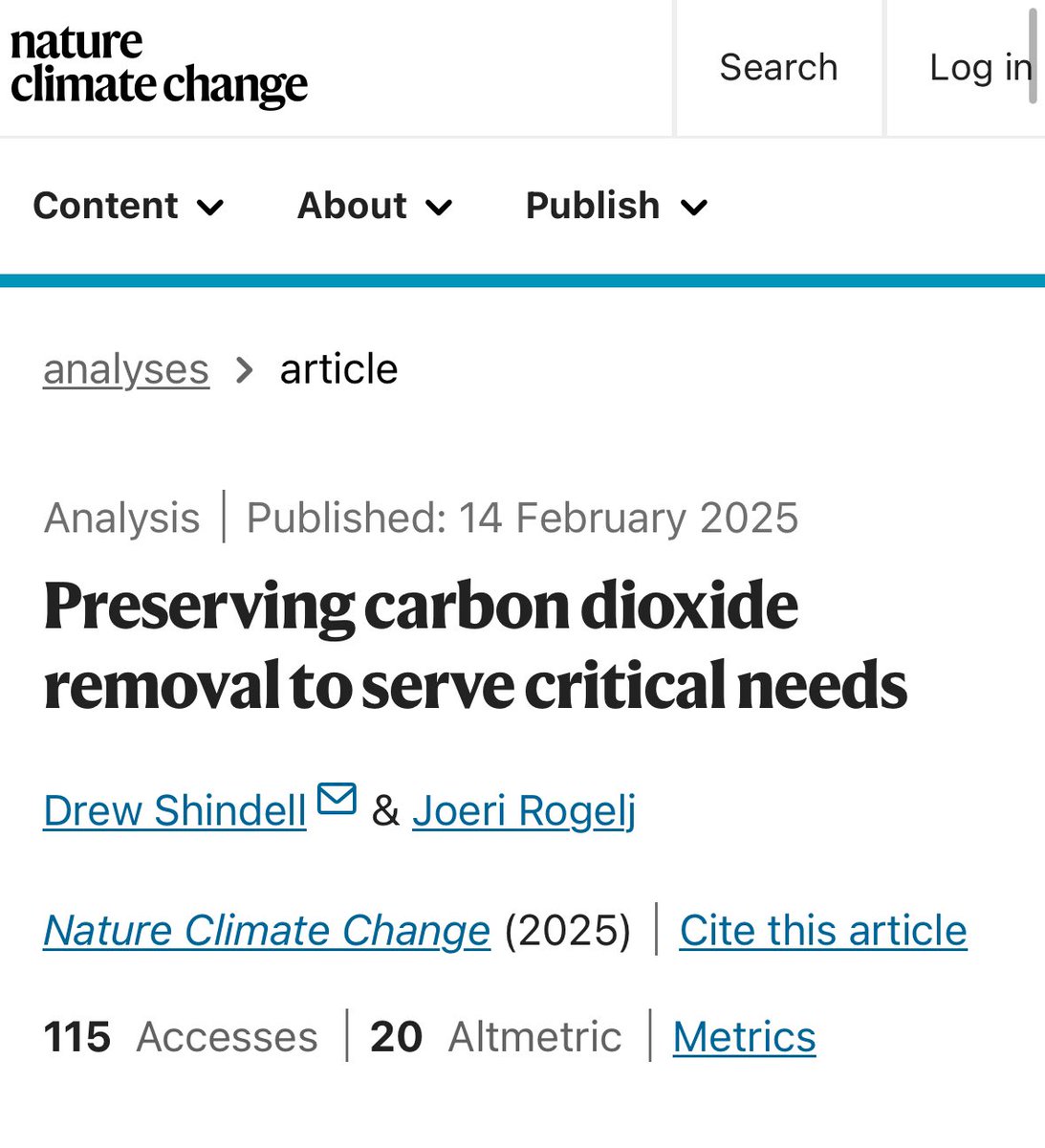 Dr. Genevieve Guenther (she/they) (@doctorvive) on Twitter photo A new paper from Drew Shindell & <a href="/JoeriRogelj/">Joeri Rogelj</a> shows that using carbon dioxide removal for anything other than "hard to abate" emissions & overshoot would make achieving net-zero emissions impossible.
There can be no "decarbonizing oil" with direct air capture, in other words. A new paper from Drew Shindell & <a href="/JoeriRogelj/">Joeri Rogelj</a> shows that using carbon dioxide removal for anything other than "hard to abate" emissions & overshoot would make achieving net-zero emissions impossible.
There can be no "decarbonizing oil" with direct air capture, in other words.