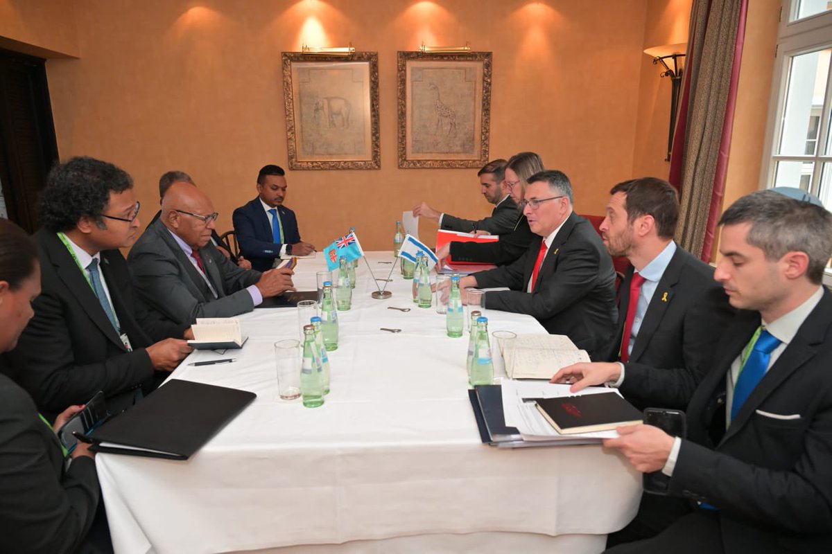 Gideon Sa'ar | גדעון סער (@gidonsaar) on Twitter photo I commend the Republic of Fiji's government for its historic decision to open an embassy in Jerusalem, the eternal capital of the Jewish people. Thank you, Prime Minister Sitiveni Rabuka <a href="/slrabuka/">Prime Minister Sitiveni Rabuka</a>, friend of Israel. Thank you Fiji! 🇮🇱🇫🇯 I commend the Republic of Fiji's government for its historic decision to open an embassy in Jerusalem, the eternal capital of the Jewish people. Thank you, Prime Minister Sitiveni Rabuka <a href="/slrabuka/">Prime Minister Sitiveni Rabuka</a>, friend of Israel. Thank you Fiji! 🇮🇱🇫🇯