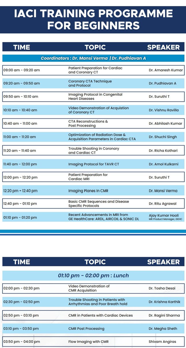 MansiV1991's tweet image. Exciting news from IACI. To all those who wish to learn cardiac imaging or improve their skills, here is a wonderful opportunity. Course includes precourse material and post course assessment.
@IaciIndia @DrChudgar @dr_vimalraj