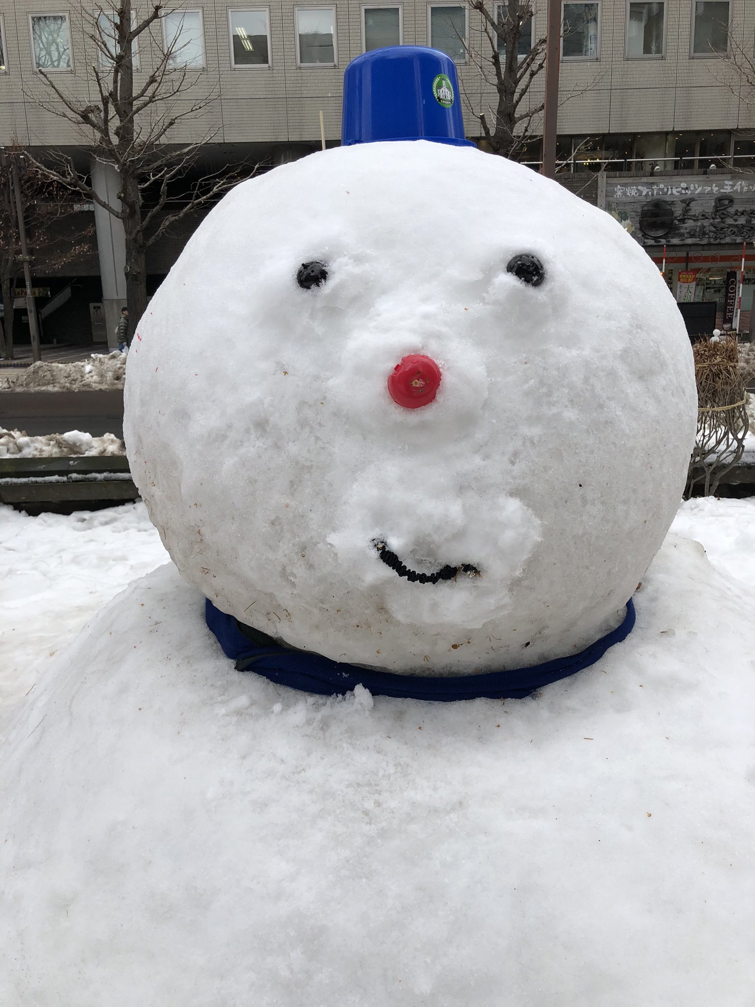 ぽたねこ_頭にまめつぶだるま（雪だるま） | iichi 日々の暮らし