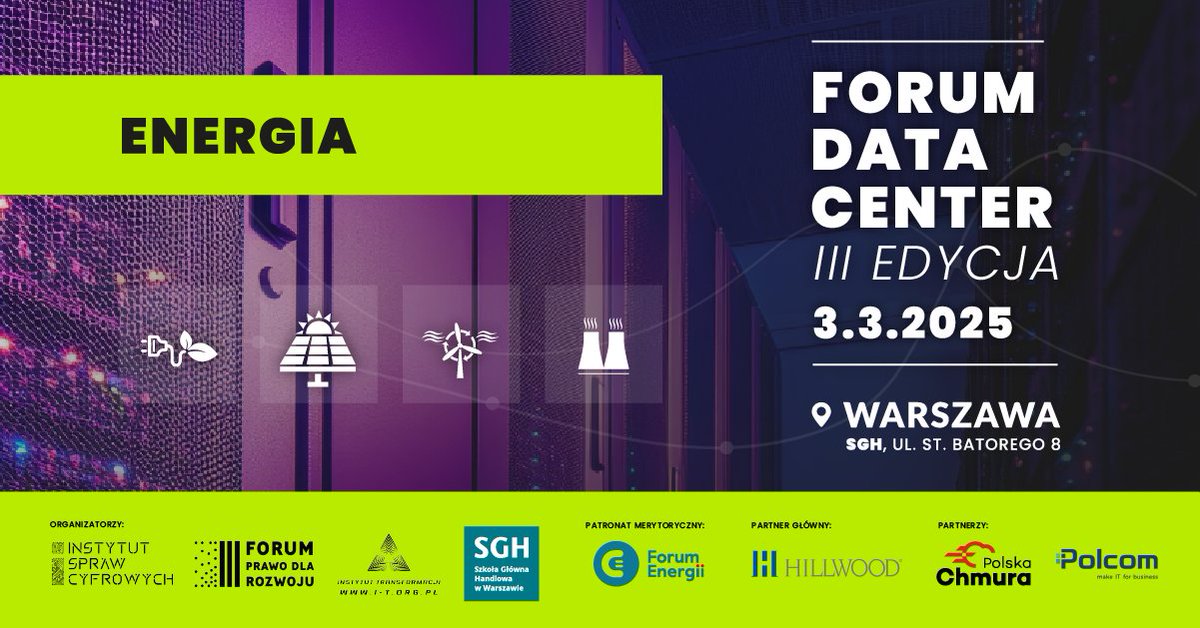 #ForumDataCenter 2025 - już niedługo przedstawimy prelegentów. Zapraszamy do rejestracji: forumdatacenter.com