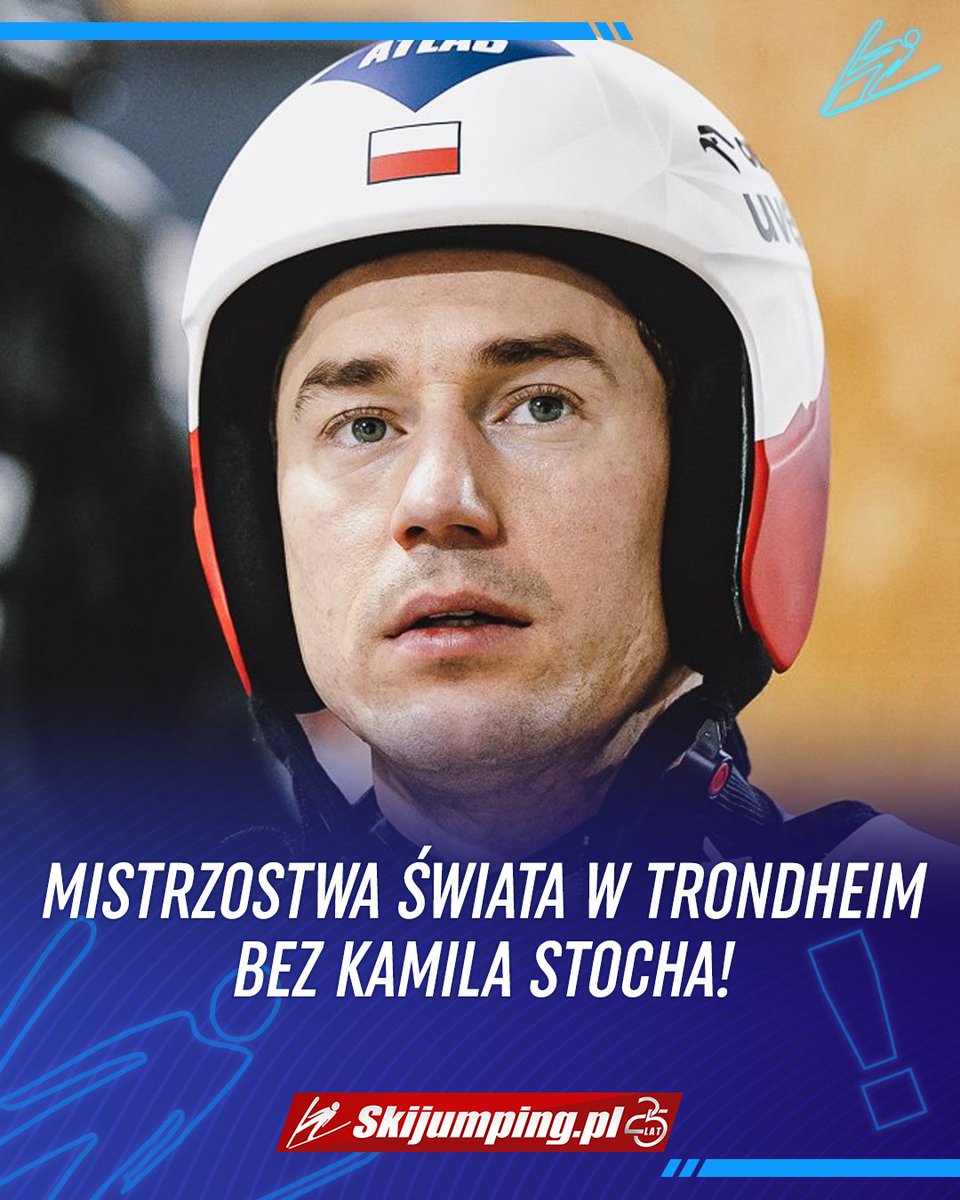 Skijumpingpl's tweet photo. Kamil Stoch nie wystartuje w mistrzostwach świata. Po raz ostatni taka sytuacja miała miejsce w... 2003 roku #skijumpingfamily #Trondheim2025

👉https://t.co/VyKE05mFb6 https://t.co/X1A6FDdpIO