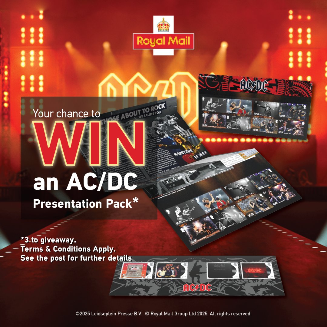 Here's your chance to win an AC/DC Presentation Pack (3 to give away). 

Q. What was the name of AC/DC's first album?

To enter, like + RT + reply below with the correct answer by 11:59pm on 23/02/2025
18+ UK only. Ts &amp; Cs: ms.spr.ly/6015Udh4X