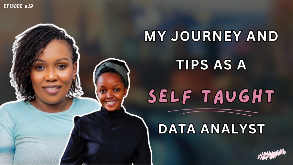 youngtechiez's tweet image. Susan Gatura shares her inspiring journey as a self-taught data analyst, plus the tips that helped her succeed! 

Whether you&apos;re just starting out or looking to level up, this video is for you! 

Watch now on YouTube: youtu.be/RpGyWZOGS84?si…

#youngtechiez #DataAnalytics