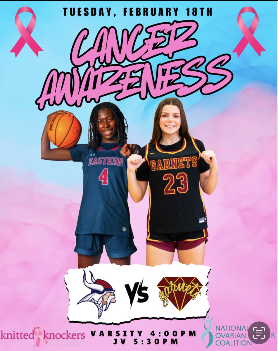 Eastern Girls Basketball (@eccrsdgirlsbb) on Twitter photo 🩵Game Day🩷
The Lady Vikings take on the Garnets today @ Eastern as we raise cancer awareness & will be donating to 2 amazing causes! There will be basket raffles and more! Let’s go!! <a href="/easternviking/">Eastern Athletics & Activities</a> 🩵Game Day🩷
The Lady Vikings take on the Garnets today @ Eastern as we raise cancer awareness & will be donating to 2 amazing causes! There will be basket raffles and more! Let’s go!! <a href="/easternviking/">Eastern Athletics & Activities</a>