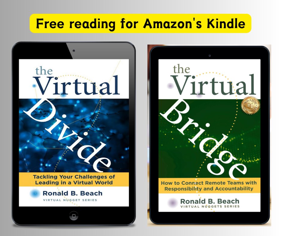 DrRonaldBeach's tweet photo. The Virtual Divide - https://t.co/Hp0EWLv5s3
and The Virtual Bridge - https://t.co/Hp0EWLv5s3
Now available for free reading for Amazon's Kindle Unlimited subscribers.
#RonaldBeach #VirtualBridge #VirtualDivide #leadership #remote #remoteleader #Author #VirtualWizard https://t.co/3oV9pRUIV3