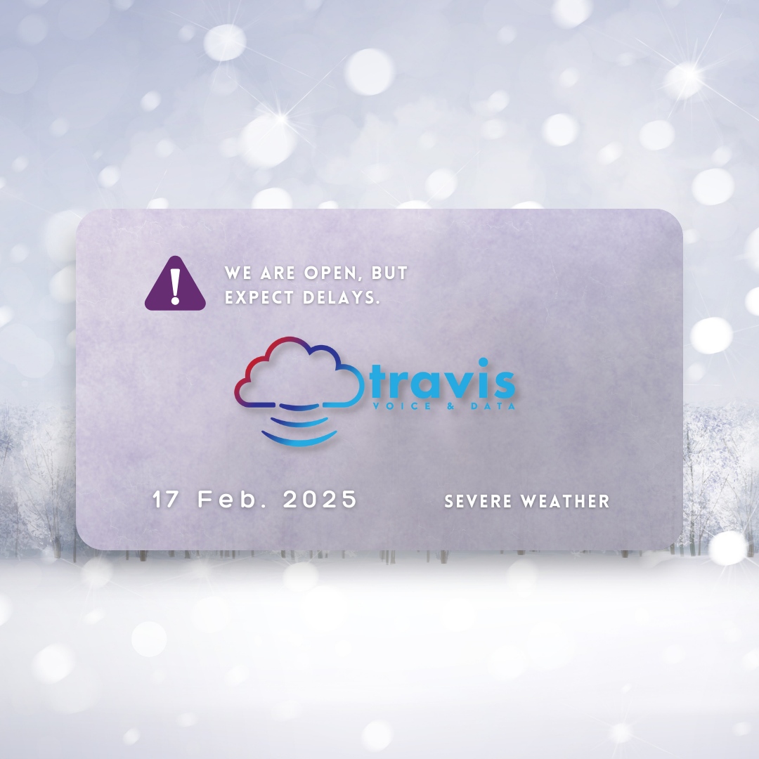 TravisVoiceData's tweet image. Our office is still working hard today, but due to the weather, there will be delays for any on-site work as we prioritize the safety of our employees. 

#SnowedIn #OKCBusiness #TravisVoice #BusinessTechnology