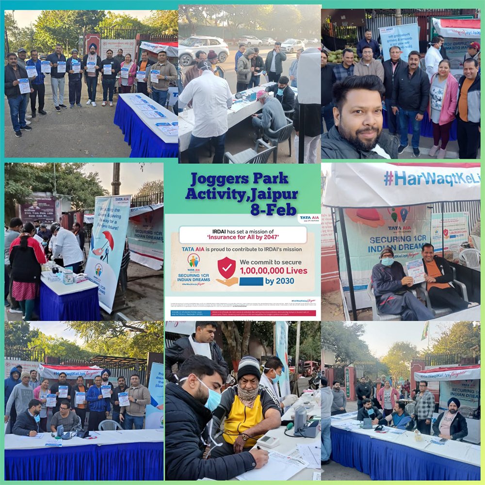TataAIA_Life's tweet image. At Tata AIA Life Insurance, we believe that everyone—entrepreneurs, homemakers, and professionals alike—deserves financial security and protection for their loved ones. In our mission to drive #InsuranceForAll, we conducted three impactful activities in Jaipur: Insurance Mela,