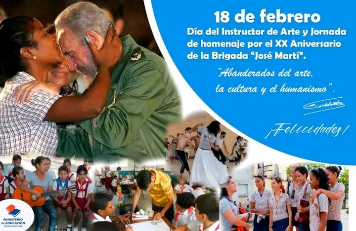 El día del Instructor de Arte se conmemora en #Cuba cada 18 de febrero, en homenaje al natalicio de la destacada Instructora de Teatro Olga Alonso González. ¡Muchas felicidades!