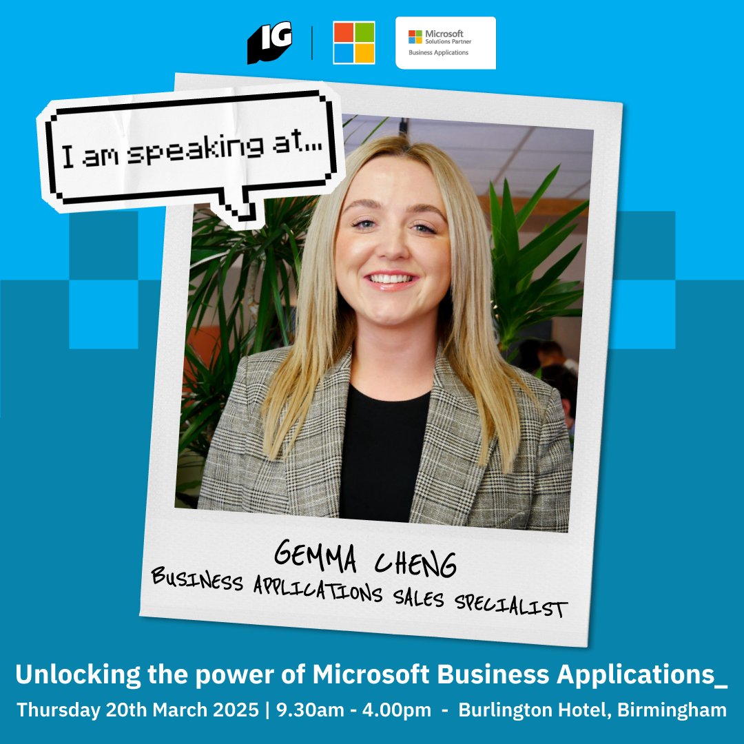 Infinity Group (@infinitygrouptw) on Twitter photo We're delighted to have Gemma Cheng, Business Applications Sales Specialist here at Infinity Group as a speaker at our event! 🤝
Register here! eu1.hubs.ly/H0gmF_j0
#microsoft #digitaltransformation #businessapplications #msftadvocate We're delighted to have Gemma Cheng, Business Applications Sales Specialist here at Infinity Group as a speaker at our event! 🤝
Register here! eu1.hubs.ly/H0gmF_j0
#microsoft #digitaltransformation #businessapplications #msftadvocate