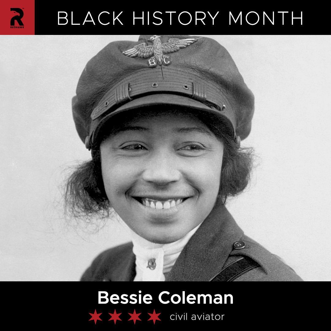RedHawkIS's tweet photo. "Brave Bessie" Coleman was the first African-American woman and first Native American to hold a pilot license, and was the first Black person to earn an international pilot's license.

#BlackHistoryMonth #BHM2025 #BHM #USHistory #Chicago #Chicagoland #BessieColeman #RedHawk https://t.co/5HXTdTESV9