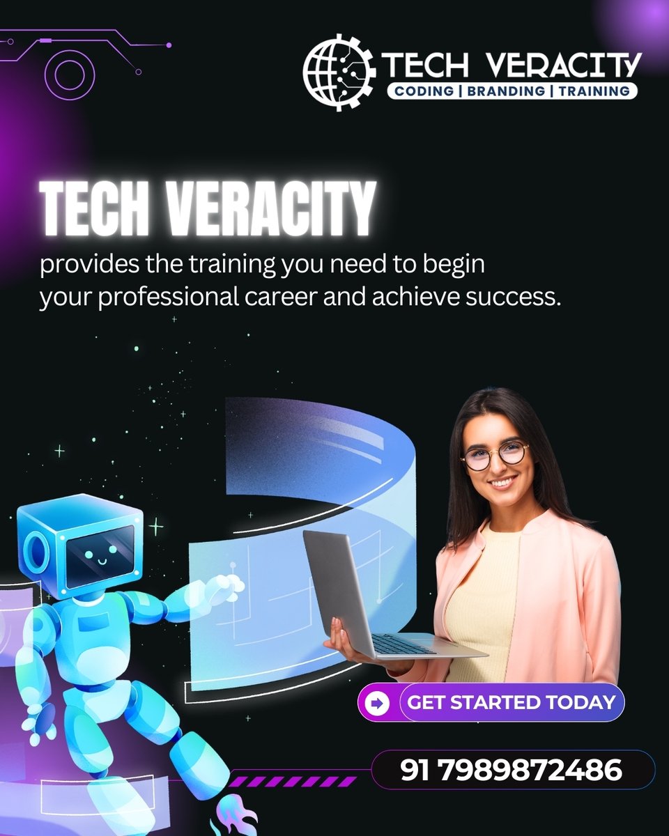 tech_veracity's tweet image. Elevate Your Skills with Exclusive Training at TechVeracity! 🚀
.
Are you ready to take your career to the next level? TechVeracity is now offering top-notch training programs in a variety of cutting-edge fields. 
.
#realtimeprojects #jobplacement #offlinetraining