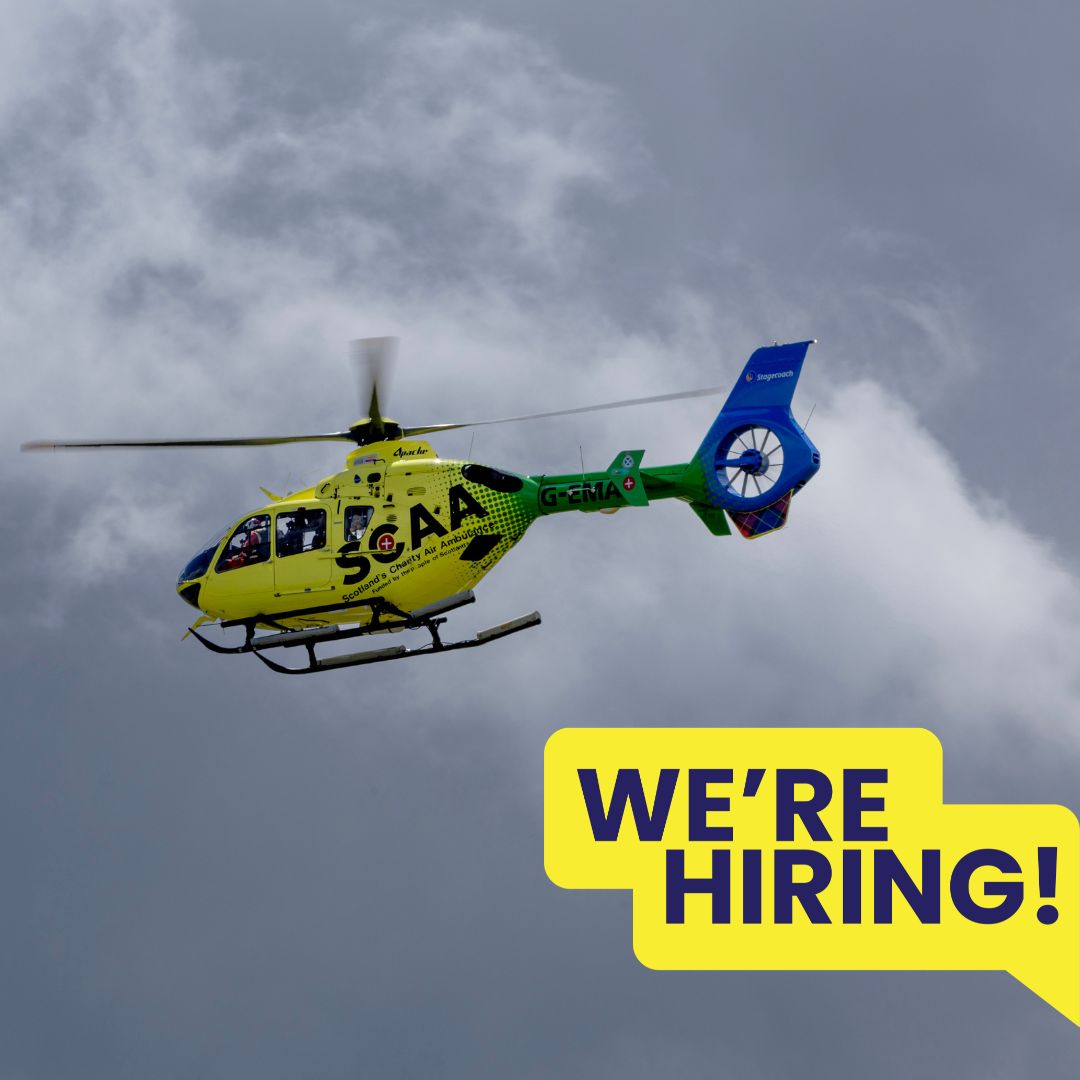 SCAA has two exciting job opportunities! 📢

Scotland's Charity Air Ambulance is looking for an Executive Assistant and an Administration Assistant to join our passionate team based at Perth Airport 🚁

Tap the link below to find out more or to apply:
scaa.org.uk/vacancies/
