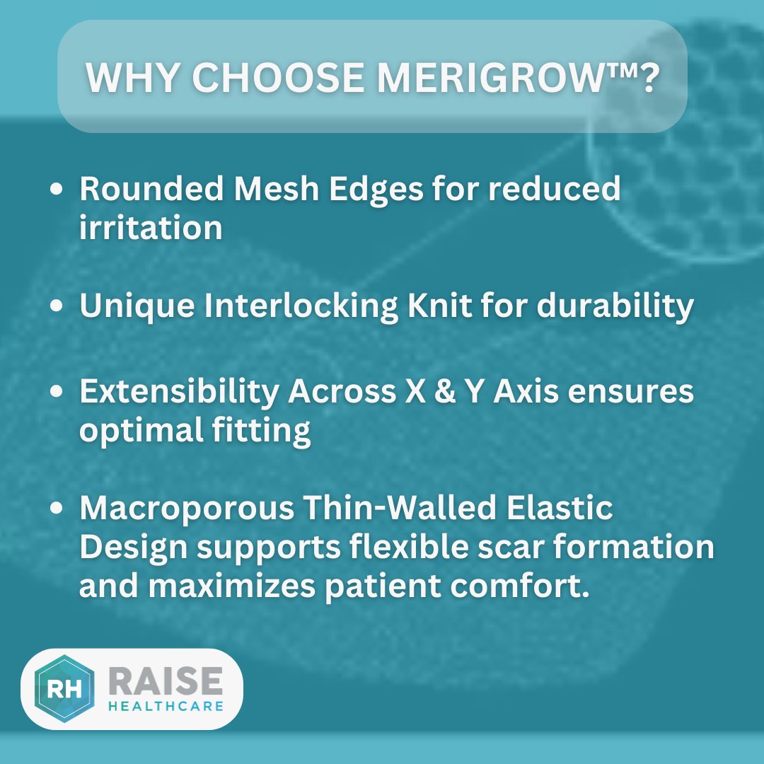 MERIGROW™: A Simple, Effective Solution for Hernia Repair
Open &amp; laparoscopic inguinal hernias, ventral repairs—MERIGROW™’s macro-porous design excels across them all. 

raisehealthcare.co.uk | 0121 629 7818

#MERIGROW #HerniaRepair #Surgery