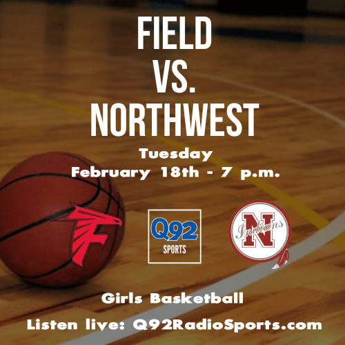 Tonight at 7pm on q92radiosports.com and the Q92sports FB and YouTube pages it's <a href="/OHSAASports/">OHSAA Sports</a> Girls Tournament action. It's <a href="/falconathletes/">Field Falcon Athletics</a> vs. <a href="/NWHSgirlshoops/">Northwest Lady Indians Hoops</a> . <a href="/JonBozeka/">Jon Bozeka</a> has the call. #Q92sports