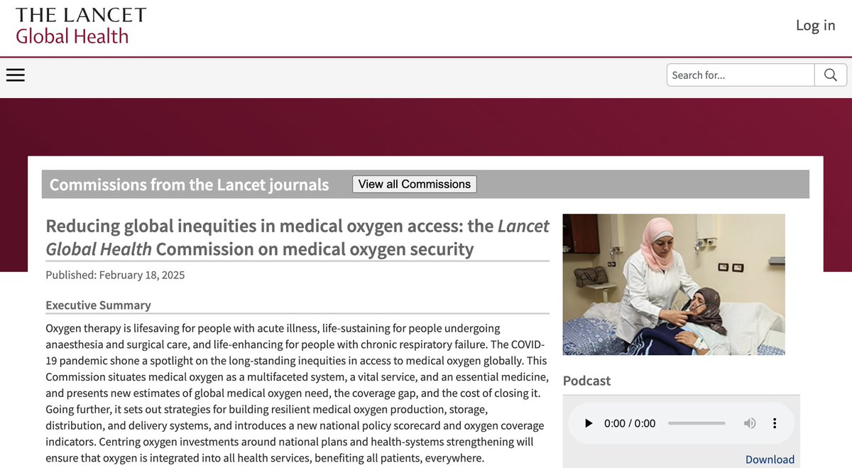Every Breath Counts (@stop_pneumonia) on Twitter photo It's here...
The <a href="/LancetGH/">The Lancet Global Health</a> #Oxygen Commission has unveiled its report 👇
✅52 Recommendations
✅7 Comments
✅6 Country Case Studies
✅Patient & Caregiver Testimonials
✅Podcast
✅& Much More
thelancet.com/commissions/me…
#InvestinOxygen #ChildSurvivalAction #SDGs #pandemicaccord It's here...
The <a href="/LancetGH/">The Lancet Global Health</a> #Oxygen Commission has unveiled its report 👇
✅52 Recommendations
✅7 Comments
✅6 Country Case Studies
✅Patient & Caregiver Testimonials
✅Podcast
✅& Much More
thelancet.com/commissions/me…
#InvestinOxygen #ChildSurvivalAction #SDGs #pandemicaccord