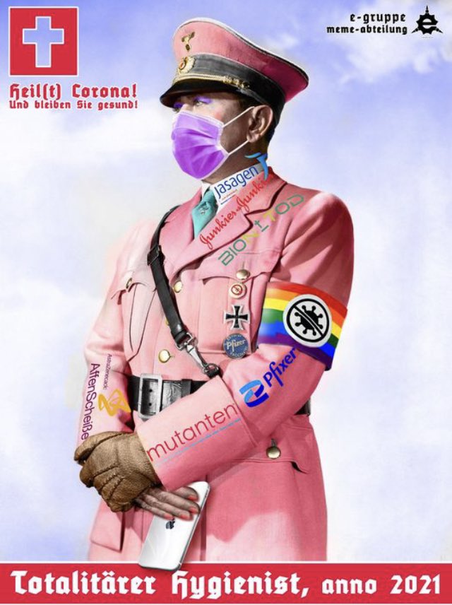 RebelDad4ever's tweet photo. @Markus_Soeder Es sollte auf alle Fälle ein historisches Kostüm sein für @Markus_Soeder … mein Vorschlag, geh doch einfach als adretter #CoroNazi 🤷🏻♂️🤡
#RichtigErinnern https://t.co/kr1Cbm38jc