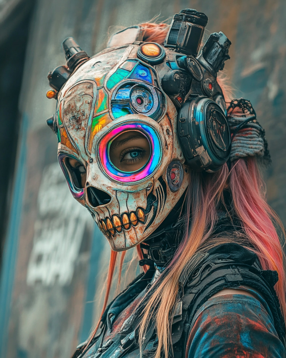 Cyberpunk Gangster Girl - Don't mess with the "Skull Clan"! ☠️☠️

#AIart #AIArtCommuity #aiartist