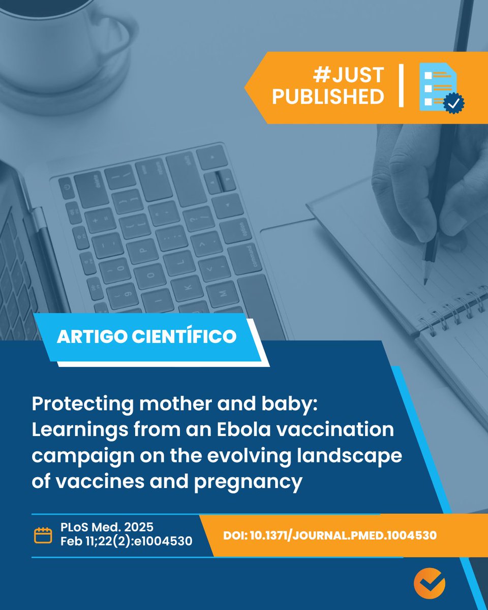 Artigo recém publicado! #JustPublished

Título: Protecting mother and baby: Learnings from an Ebola vaccination campaign on the evolving landscape of vaccines and pregnancy

Acesse: pubmed.ncbi.nlm.nih.gov/39932894/