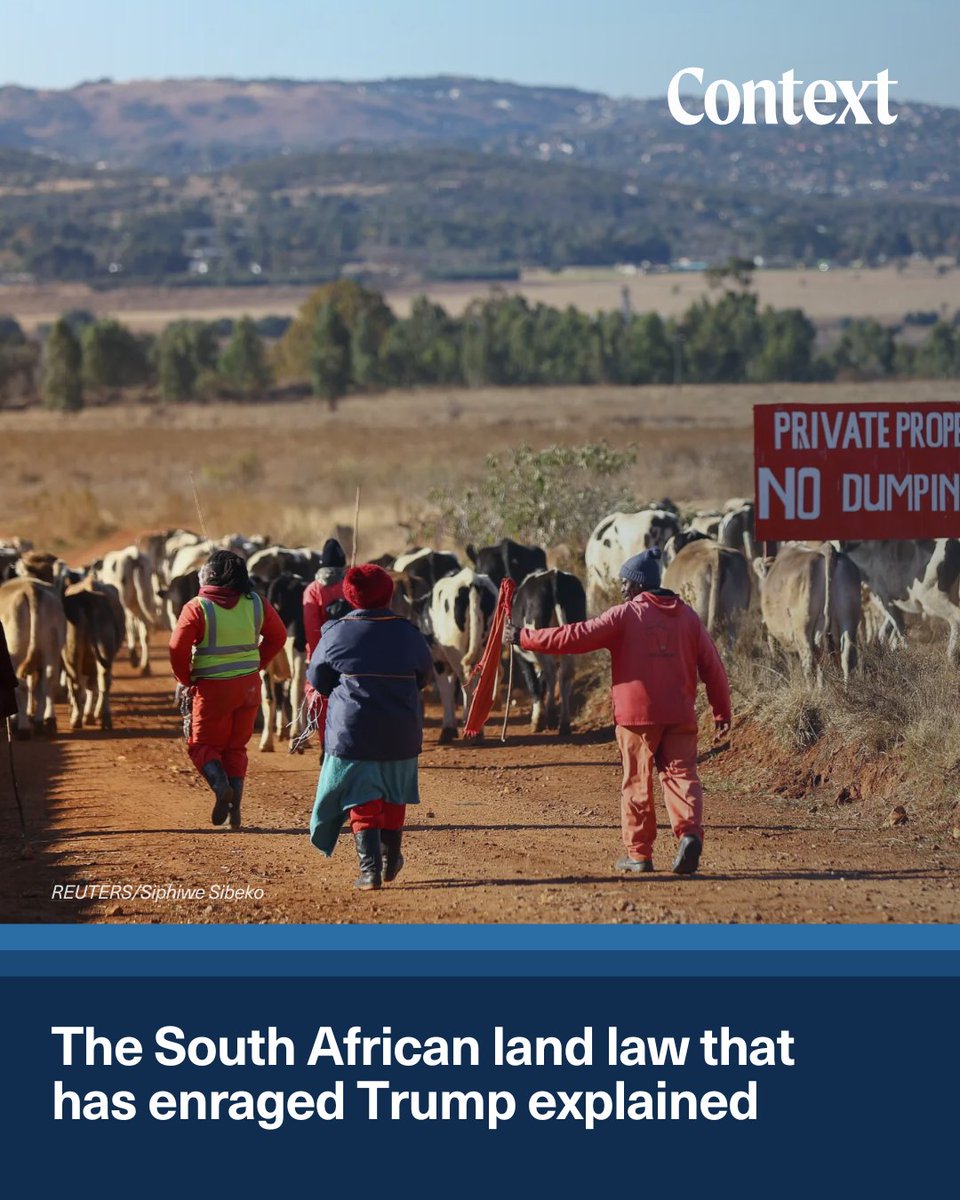 South Africa's new land act has angered the U.S president and divided South Africans.   

✍️ Kim Harrisberg explains why.  

🔗 context.news/money-power-pe…