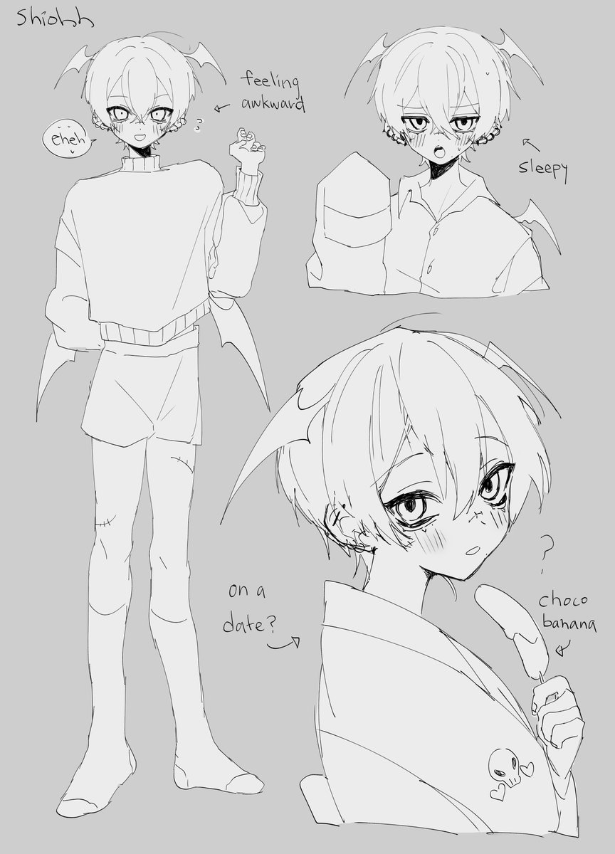 practice sketches of shio ♡ 