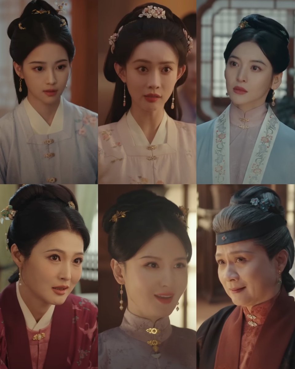 tiff_ilosophy's tweet photo. đ”ïžăzimu kouămetal clasp buttons
â seen on dou zhao (#MengZiyi), wang yingxue (#ZhangMeng), granny cui (#MuLiyan), dou ming (#LiBaihui), miao ansu (#KongXueer), wei tingzhen (#BaiQinglin), elder princess (#ZengYongti), dou zhaoâs mother (#YouJingru), and ladies in #Blossom
zimu kou, or metal clasp buttons, are a traditional clothing fastening developed in the ming dynasty, becoming an iconic accessory of the era. advancements in metalwork technology during this period refined the craft of metal button-making, allowing artisans to embed gold, silver, and precious gems, resulting in increasingly intricate and elaborate designs.
featuring a unique âmother-childâ interlocking design, as its name suggests, these buttons were typically crafted from precious metals, and sometimes jade, or a combination of metal and gemstones.
more than just functional fastenings, zimu kou were crafted as luxury accessories. intricately designed from valuable materials, they served as status symbols, much like fine jewelry.
often showcased on standing collars and turned-down collars, they added an elegant finishing touch â tying back to these collar styles discussed earlier in this thread đ
#CDrama