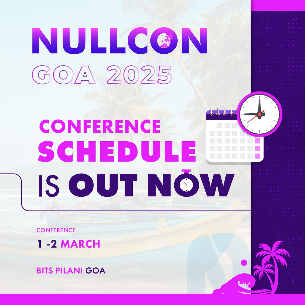 nullcon's tweet image. What’s your plan for 1st-2nd March 2025? We’ve got the perfect one for you—be there at #NullconGoa2025 ✈️🏖️

Checkout Conference Schedule: nullcon.net/goa-2025/sched…

#cybersecurity #conference