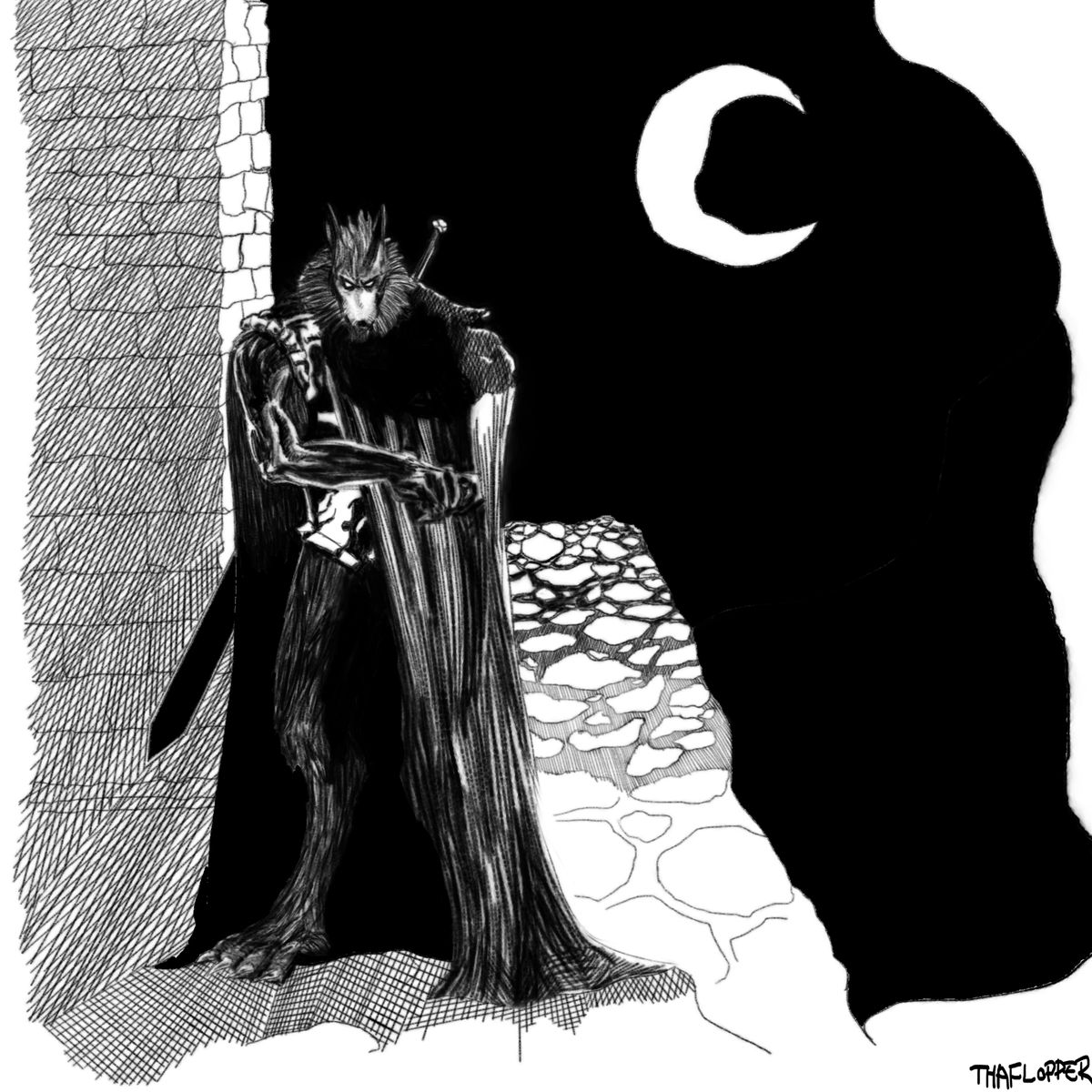thaflopper's tweet photo. Malthael, the infamous beast who wields Blackrazor. 

#dnd #dndcharacter #digitalart #digitalillustration #illustration #artwork #character #fantasy #drawing #werewolf #MALTHAEL https://t.co/rXObjITUWp