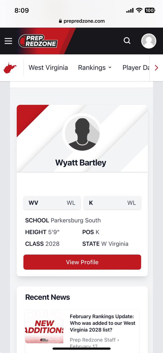 Wyatt Bartley (@bartley_wy2638) on Twitter photo Blessed to be in the top 100, 2028 watch list. <a href="/PrepRedzoneWV/">Prep Redzone West Virginia</a> <a href="/Mr_Tanner23/">Nathan Tanner</a> <a href="/zachwalls45/">Zach Walls</a> <a href="/Coach_ThompsonL/">Larry Thompson</a> Blessed to be in the top 100, 2028 watch list. <a href="/PrepRedzoneWV/">Prep Redzone West Virginia</a> <a href="/Mr_Tanner23/">Nathan Tanner</a> <a href="/zachwalls45/">Zach Walls</a> <a href="/Coach_ThompsonL/">Larry Thompson</a>