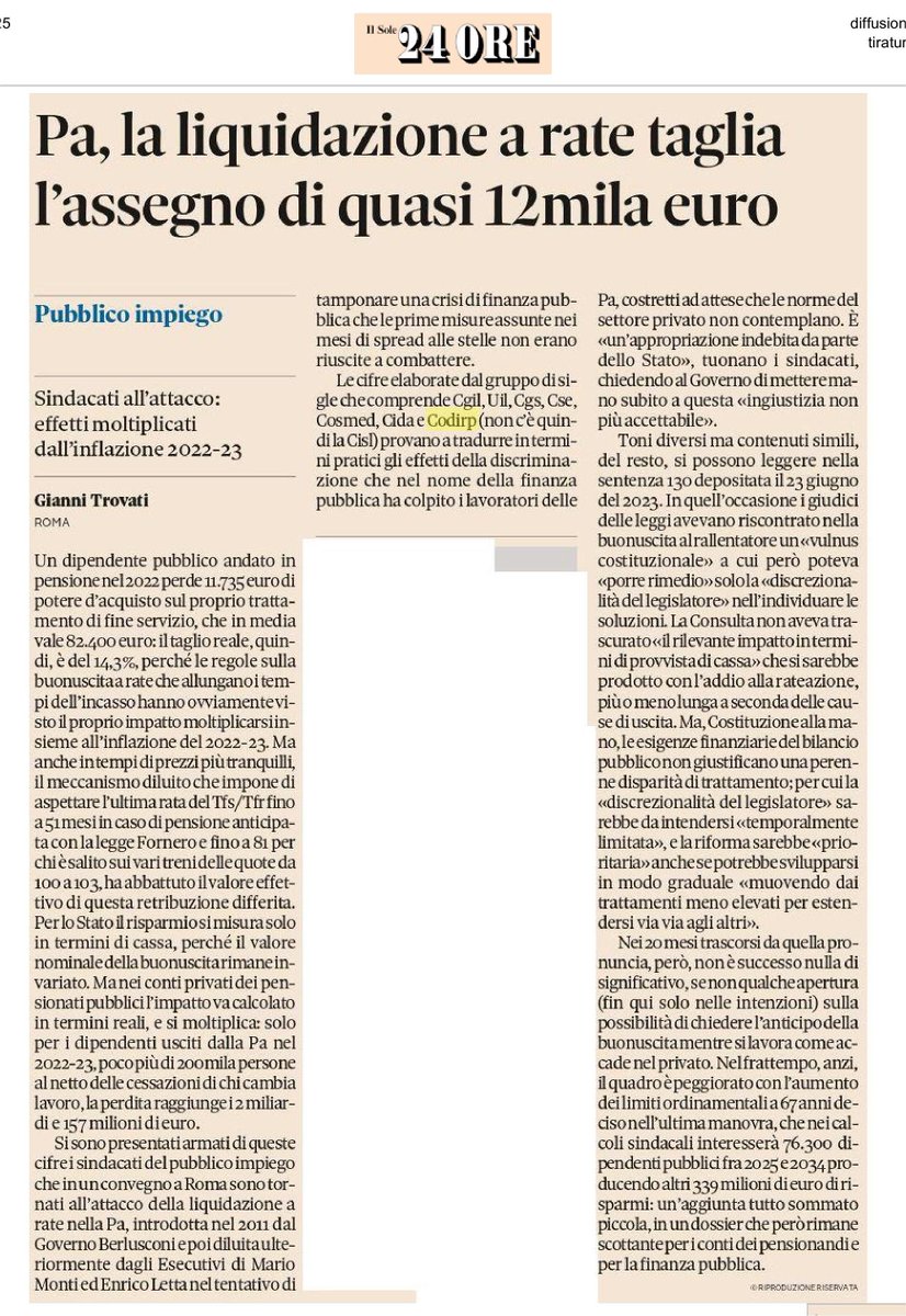 Codirp_'s tweet image. La rassegna stampa - Convegno nazionale sul trattamento di fine rapporto dei dipendenti pubblici 📷 tinyurl.com/yw3b9f4r
