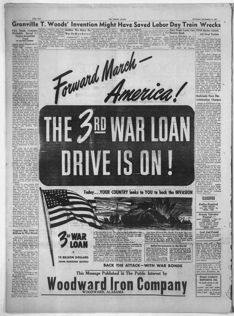 IamBrokeeper's tweet image. The Weekly Review | 18 Sep 1943 #GranvilleTWoods #Inventor #BlackHistoryMonth2025 #BlackHistory365 #Day18