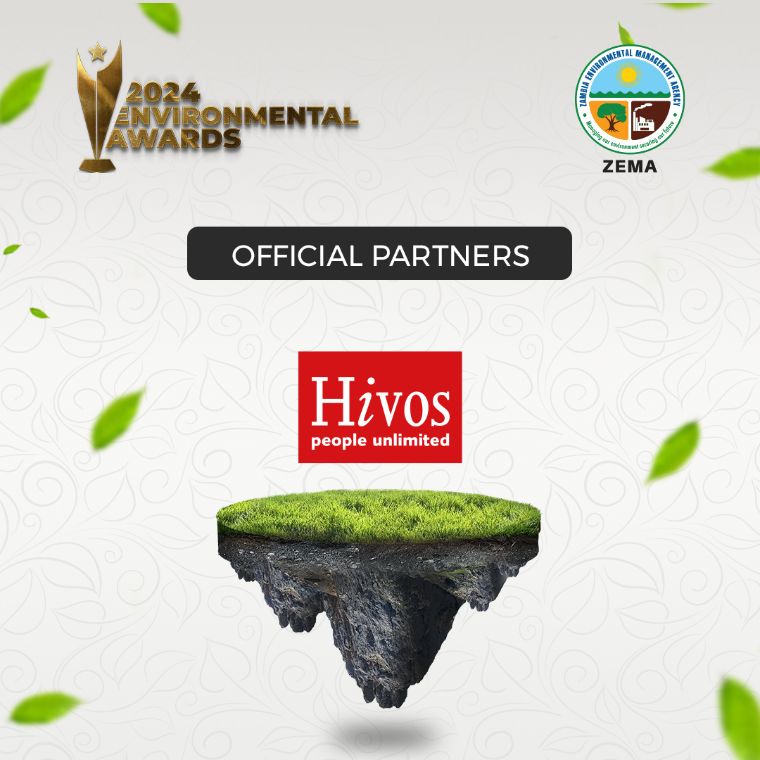 Environmental Awards Partner

Hivos People Unlimited Zambia is an international development organisation looking to provide solutions to pressing environmental issues through youth empowerment, skills development and public education.
#2024EnvironnmentalAward