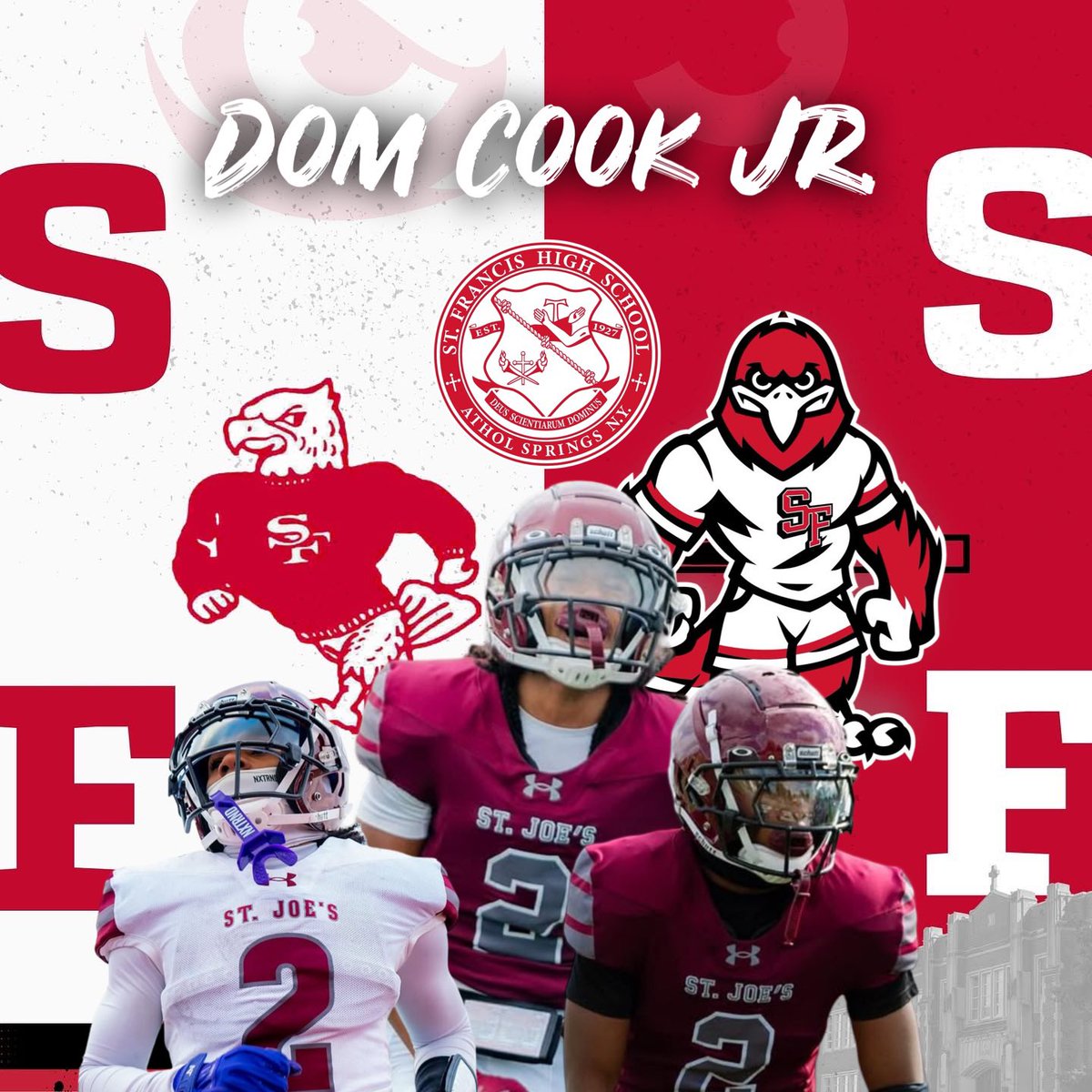 Lee Behnke (@coachleebehnke) on Twitter photo I want to welcome C/O 27’ RB/S <a href="/Domcookjr2/">Domonic Cook Jr</a> to the <a href="/SFHSfootballNY/">SFHSFootballNY</a> <a href="/Stfrancishigh/">St. Francis High School</a> family! Excited to see you excel both in the classroom and on the field. #RollRaiders 🏴☠️🔴⚫️ I want to welcome C/O 27’ RB/S <a href="/Domcookjr2/">Domonic Cook Jr</a> to the <a href="/SFHSfootballNY/">SFHSFootballNY</a> <a href="/Stfrancishigh/">St. Francis High School</a> family! Excited to see you excel both in the classroom and on the field. #RollRaiders 🏴☠️🔴⚫️