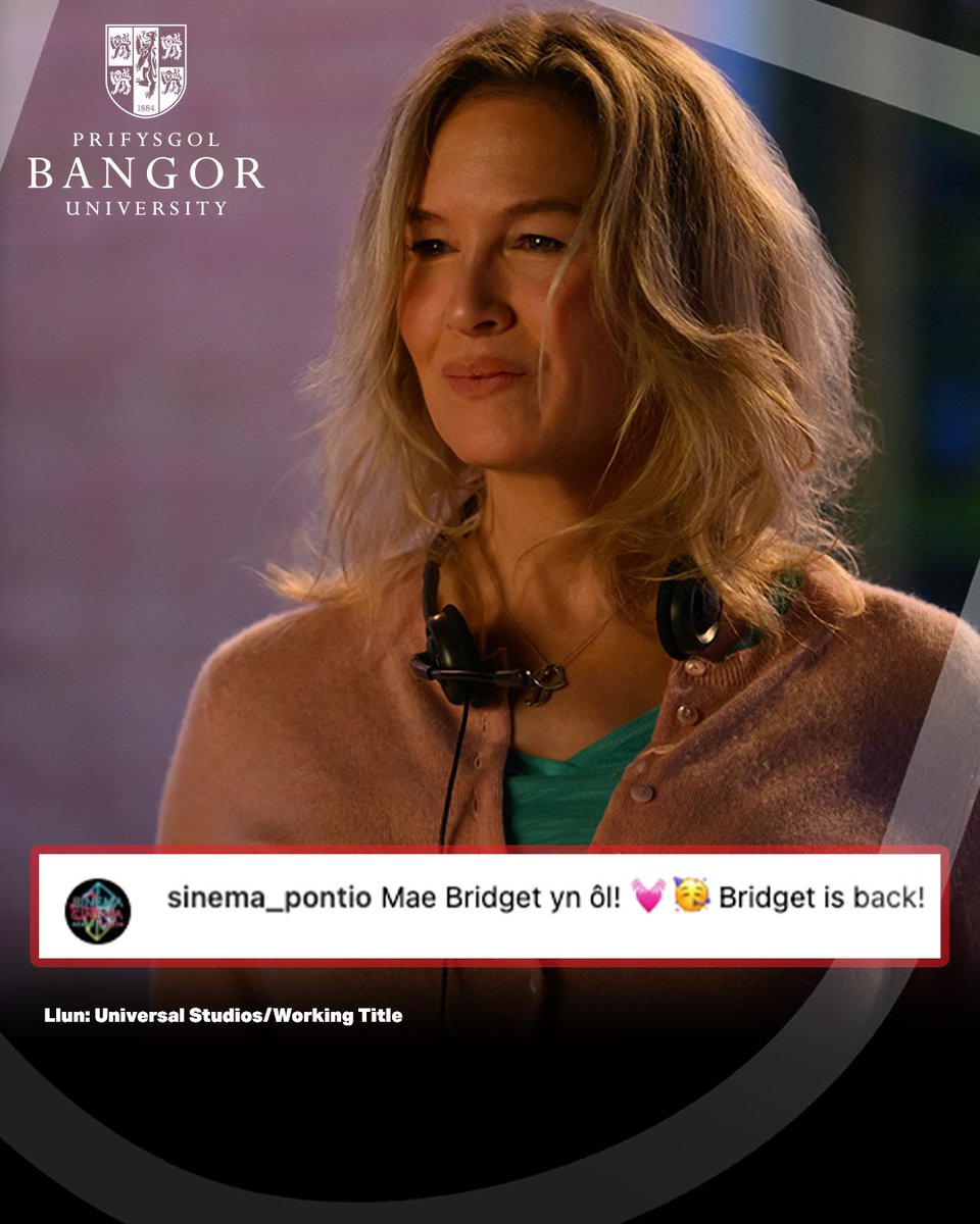 Bangor University (@bangoruni) on Twitter photo Did you know Bridget Jones is a Bangor University graduate? ๐ฅ
She returns to Bangor with her new film, Bridget Jones: Mad About the Boy, screening at <a href="/PontioTweets/">PontioTweets</a> until the 2nd of March. ๐ฟ
More info: bit.ly/4k0Yv1M Did you know Bridget Jones is a Bangor University graduate? ๐ฅ
She returns to Bangor with her new film, Bridget Jones: Mad About the Boy, screening at <a href="/PontioTweets/">PontioTweets</a> until the 2nd of March. ๐ฟ
More info: bit.ly/4k0Yv1M