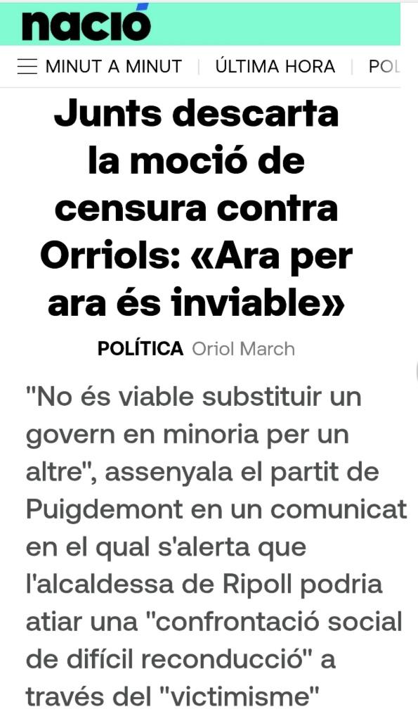 florejachs's tweet photo. Artur Mas, fa uns dies, va ser el primer en apuntar desacomplexadament les bases d'una estratègia cada vegada més evident: @orriolsderipoll és un soci imprescindible pel proper "front patriòtic"...
#diuendiuendiuen https://t.co/U9SpNyqK06