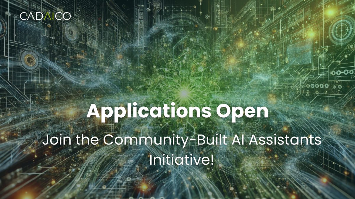 Cadaico's tweet image. 🚀 Join the CADAICO Community-Built AI Assistants Initiative!

Be part of the future of AI – contribute, build, and earn rewards! 💡✨

🔗 Sign up now &amp;amp; get all the details soon: form.typeform.com/to/XeeIEqid