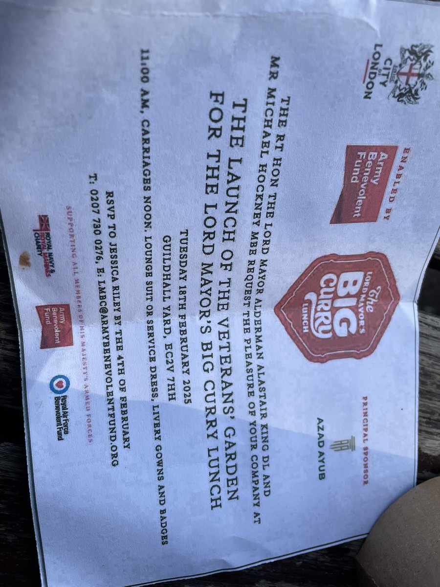 BuglassRobbie's tweet image. Privileged to represent the Royal Navy and the 2SL at the launch of the Lord Mayors Big Curry lunch in Guildhall London this morning. This years garden remembers the Battle of Britain. @MartinJConnell