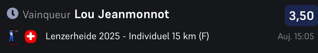 LPronosL's tweet photo. BET’S BIATHLON ! ⛷️❄️

📊 @2.30

📊 @2.50

📊 @3.00

📊 @3.50

❤️ SI TU SUIS ! 🤝

#TeamParieur #Pronos https://t.co/2FDYFzBbd3