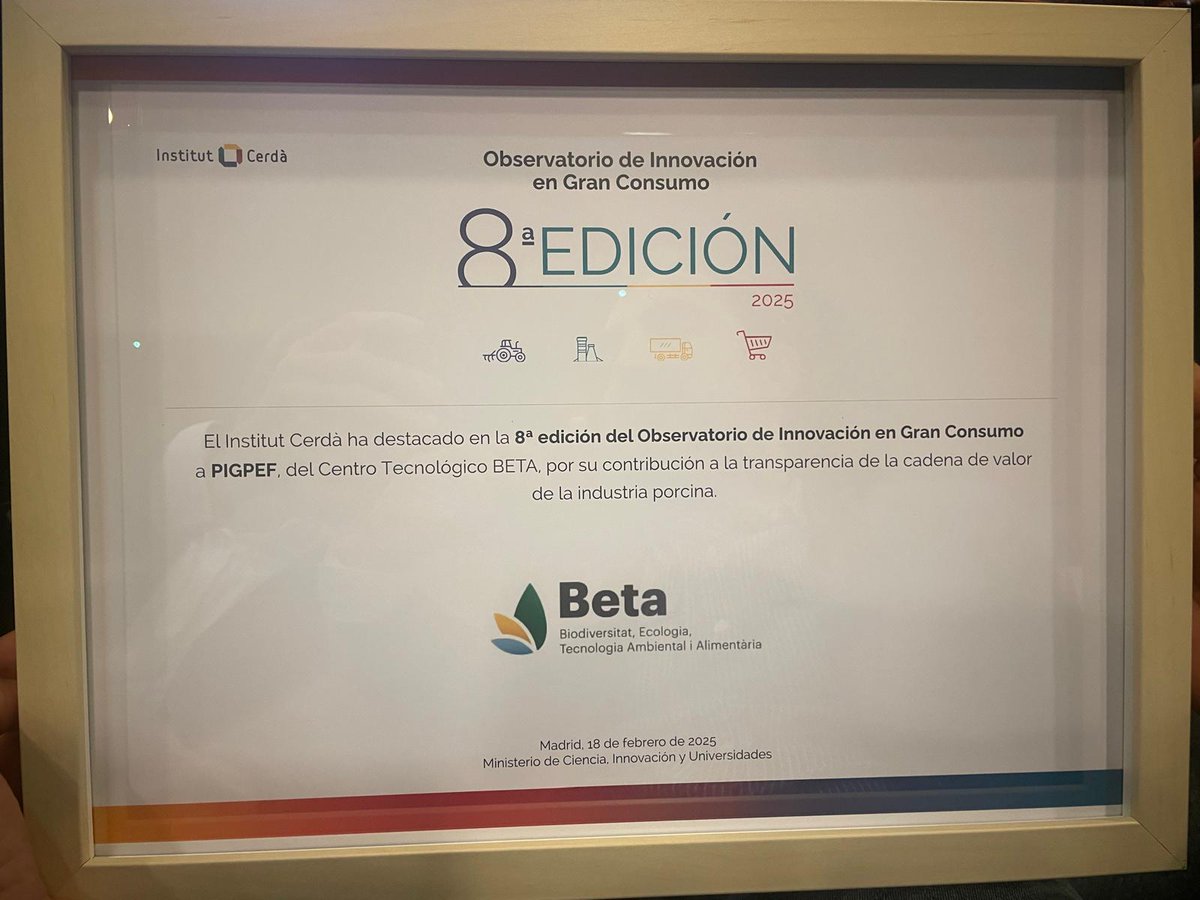 BETA_TechCentre's tweet photo. ▶️ #PigPEF, nuestra plataforma online para el cálculo de la huella mediambiental de la cadena de valor de la indústria porcina, ha sido reconocida como una de las 2⃣0⃣ prácticas más innovadoras de Gran Consumo en España.
♻️🐖
¡Muchas gracias! 👏🏼👏🏼 https://t.co/lM6rtR7BBU